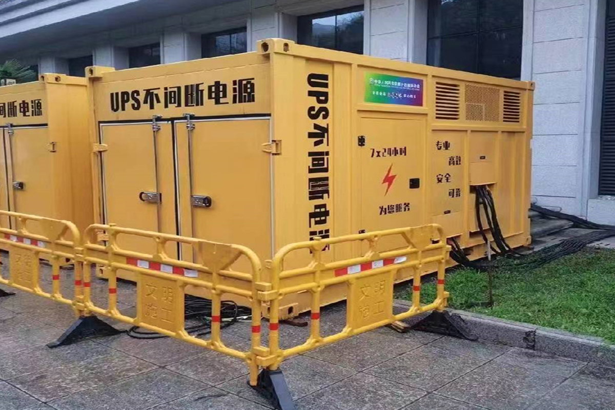 金州发电机租赁施工现场