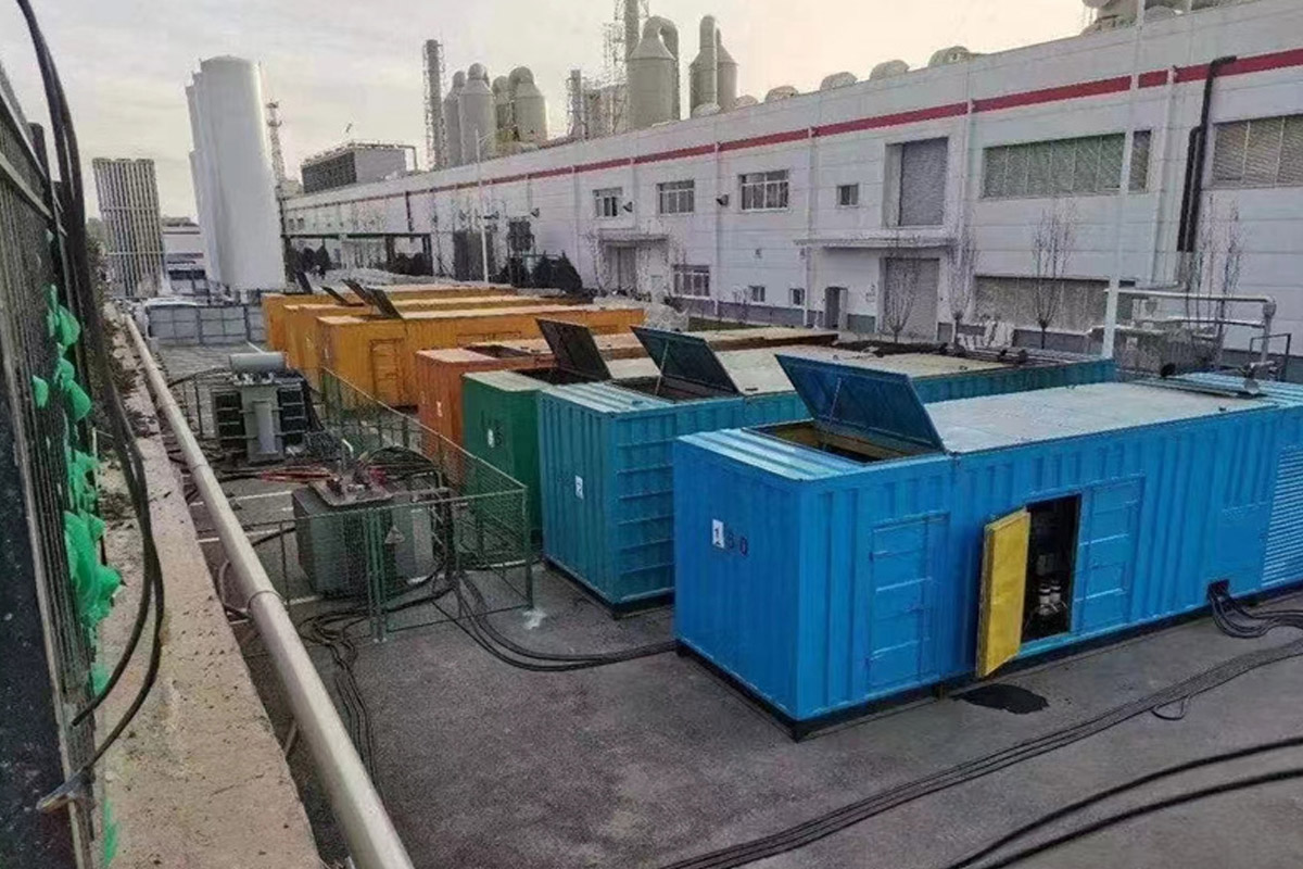 金州发电机租赁施工现场